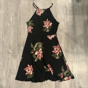 Lush Halter Neck Git and Flare Floral Dress
